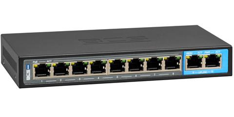 BCS-B-SP0802, PoE switch 10x LAN (8x PoE) 802.3af/at 96W