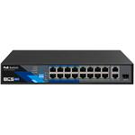 BCS-B-SP1602G-1SFP, PoE switch 16x LAN (16x PoE), 2x GLAN, 1x SFP, 150W,  19"