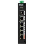 BCS-L-SP0401G-1SFP(2), PoE switch 4x LAN (4x PoE), 1x GLAN, 1x SFP 802.3af/at/bt 60W DIN