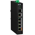 BCS-L-SP0401G-1SFP(2), PoE switch 4x LAN (4x PoE), 1x GLAN, 1x SFP 802.3af/at/bt 60W DIN