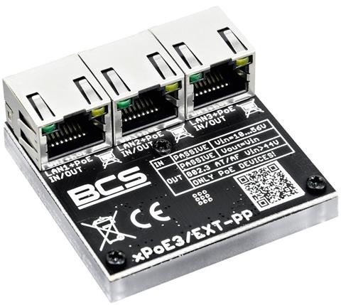 BCS-XPOE3/EXT-PP, PoE switch 3x LAN (PoE in/out passive)