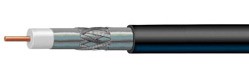CommScope F1177TSV - black, vnútorný, PVC plášť, Triple Shield vysoká odolnosť voči rušeniu, 2x tienenie Al fólia + 1x 77% opleten