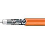 CommScope F59 HEC-2 VV - orange, vnútorný vhodný do hlavných staníc, PVC plášť, 2x tienenie Al fólia + 2x 95% opletenie, penové di