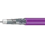 CommScope F59 HEC-2 VV - violet, vnútorný vhodný do hlavných staníc, PVC plášť, 2x tienenie Al fólia + 2x 95% opletenie, penové di