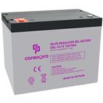 Conexpro Gélová batéria 12V 75Ah, M6, životnosť 10-12 rokov, Deep cycle