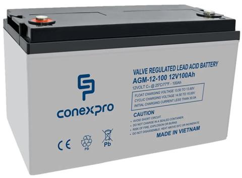 Conexpro Olovená batéria 12V 100Ah, AGM, M8, životnosť 10 rokov