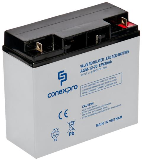 Conexpro Olovená batéria 12V 20Ah, AGM, T3, životnosť 5 rokov