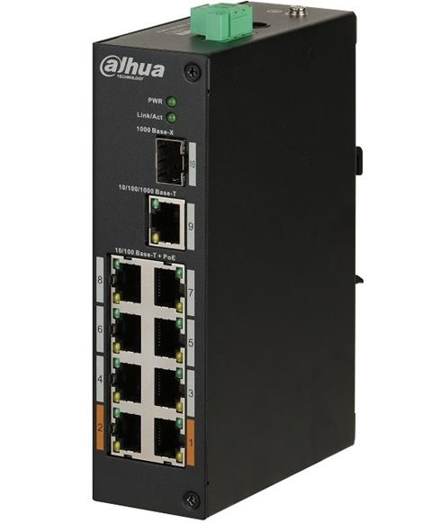 DAHUA PFS3110-8ET-96-V2, PoE switch 8x LAN, 1x GLAN, 1x SFP, 96W