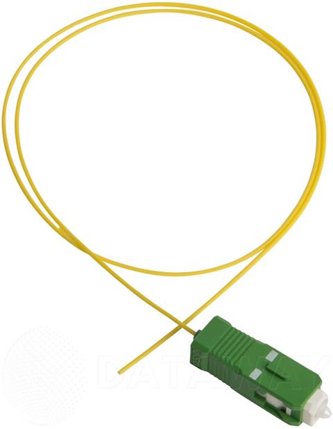DATAWAY Optický pigtail SC/APC, G657A 1m, 9/125, 0.9mm, žltý plášť