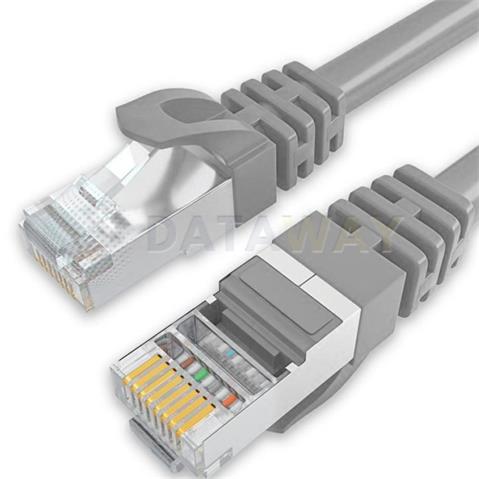 DATAWAY patch kábel CAT5E, FTP PVC, 0.25m, šedý
