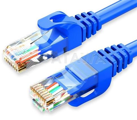 DATAWAY patch kábel CAT5E, UTP PVC, 0.50m, modrý