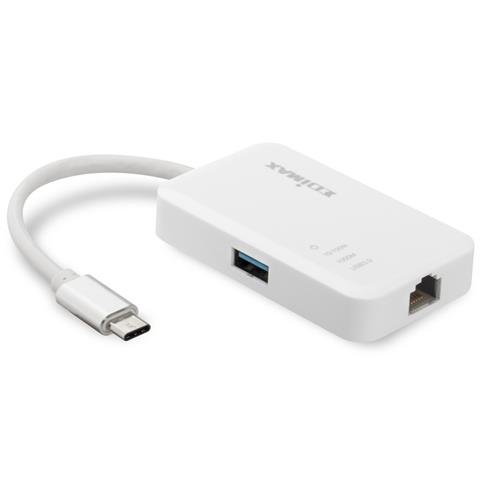 Edimax EU-4308, 3-Port USB 3.0 and Gigabit Ethernet Hub with Type C connector