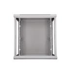 EXTRALINK, Rozvádzač 12U, 600x450mm, sklenené dvere, šedý, v demonte