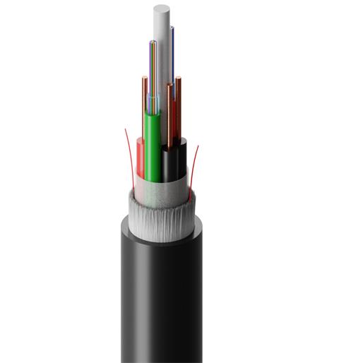 FIBRAIN BDC-CIP, Optický kábel, hybridný, 12-vlákno, 9/125, G.657A1, 1T12F, 2x1.5mm2 Cu, tube 2.2mm, 2700N