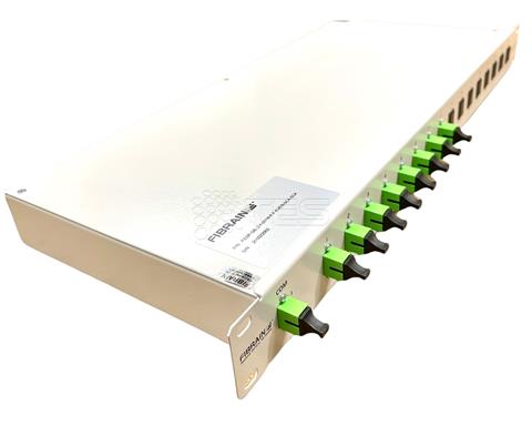 FIBRAIN PLC splitter 1x8, 1U, SC/APC, 19" rackmount