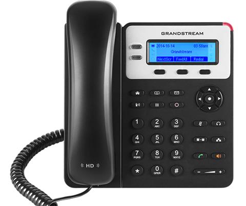 Grandstream GXP1625, VoIP telefón, 2x SIP účet, HD audio, 3 program.tlačítka, 2x LAN, PoE
