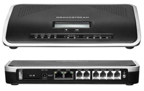 Grandstream UCM6204, ústredňa VoIP, 4x FXO, 2x FXS, 2x GLAN, PoE+, USB