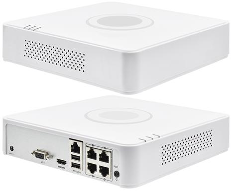 HIKVISION DS-7104NI-Q1/4P(C), videozáznamník, NVR, 4x IP (4x PoE), 4MP, H.265+