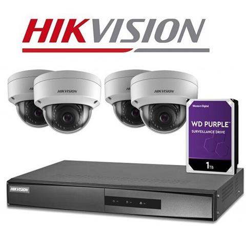 HIKVISION NK42E1H-1T(WD) Kamerový set, POE NVR s 1TB HDD a 4x 2MP kamera