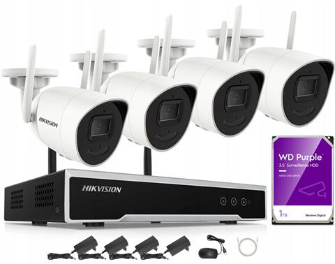 HIKVISION NK44W0H-1T(WD)(D) WiFi Kamerový set, NVR s 1TB HDD a 4x 4MP kamera