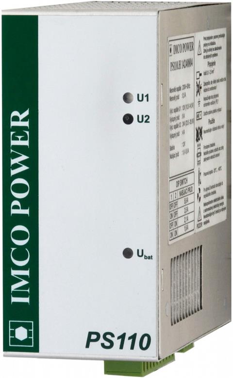 IMCO POWER PS110.H 12240804, Záložný zdroj 230V~50Hz/13.8V(8A), s DC/DC konvertorom 24V(4A), DIN