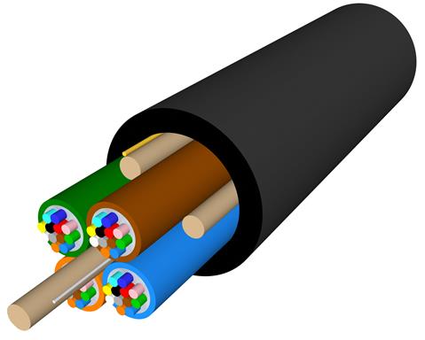 KDP Z048, optický kábel, SM, 48-vlákno, 9/125, G657A, 4.0mm, OS2, PE, MLT, Fca