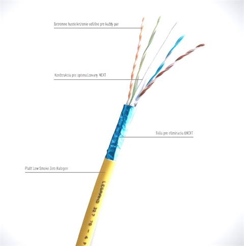 Legrand, 0 327 78 kábel, CAT6A F/UTP, LSZH, AWG23, drôt, 500m/cievka