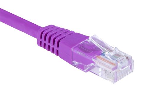 Masterlan patch kábel CAT5E, UTP, PVC, 100MHz, 0.25m, fialový