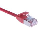 Masterlan Patch kábel, CAT6A, U/FTP, extra slim, 0.50m červený