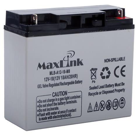 MaxLink Olovená batéria 12V 18Ah, GEL, konektor F