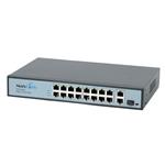 MaxLink PSAT-19-16P-250, PoE switch  18x LAN (16x PoE 250m), 1x SFP, 802.3af/at, 150W