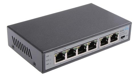 MaxLink PSAT-6-4P-250, PoE switch 6x LAN (4x PoE 250m), 802.3af/at, 65W