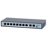 MaxLink PSBT-10-8P-250, PoE switch  10x LAN/8x PoE 250m, 802.3af/at/bt