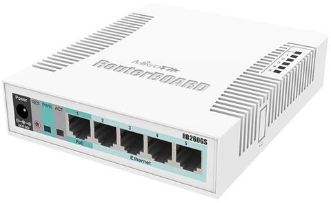 MikroTik CSS106-5G-1S (RB260GS), Switch, 5x GLAN, 1x SFP