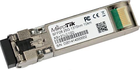 MikroTik XS+31LC10D, SFP28 optický modul, SM, LC-duplex, 10km, 1/10/25G, 1310nm