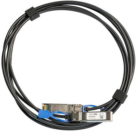 MikroTik XS+DA0003, SFP28 prepojovací DAC kábel, SM, 1/10/25G, 3m