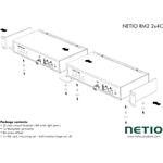 NETIO RM2 2x4C, držiak pre 2x PowerPDU 4C, 1U, M6