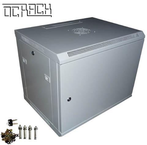OCRACK OCC-04U-4P, Rozvádzač 4U, 600x450mm, odnímateľné bočnice, plechové dvere