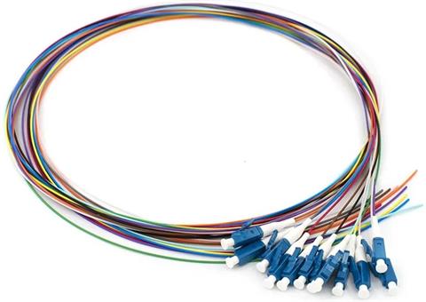 Optický pigtail LC/PC (12-ks, colour) SM, G657A2, 2m, 9/125, 0.9mm + 250um