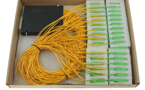 Optický splitter PLC, ABS box, 1x128 2mm, G657A1, SC/APC