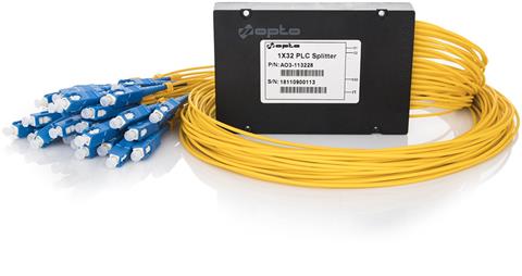 Optický splitter PLC, ABS box, 1x32 2mm, G657A1, SC/PC
