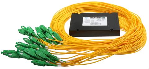 Optický splitter PLC, ABS box, 1x32, G657A1, 1,5m SC/APC