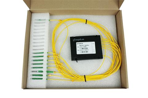 Optický splitter PLC, ABS box, 1x8 2mm, G657A1, LC/APC