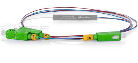 Optický splitter PLC, MINI modul, 1x2 0.9mm, G657A1, SC/APC