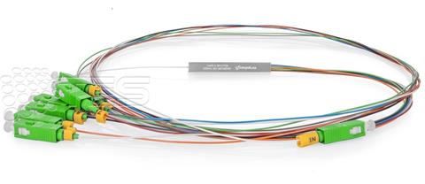 Optický splitter PLC, MINI modul, 1x8 0.9mm, G657A1, SC/APC