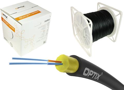 OPTIX DROP (1000m), Optický kábel, 2-vlákno, G.657A2, 3mm, Eca, 800N