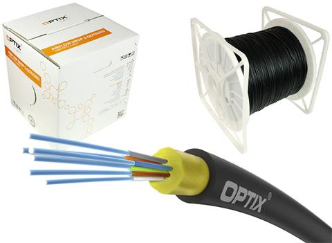 OPTIX DROP (1000m), Optický kábel, 6-vlákno, G.657A2 3,2mm, Eca, 800N