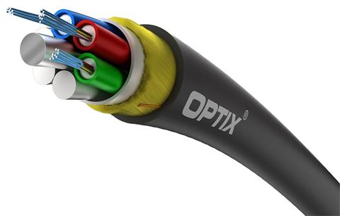 OPTIX Optický ADSS kábel, 144-vlákno, 12T12F, 14,7mm, G.652D, 4000N (SPAN 70m)