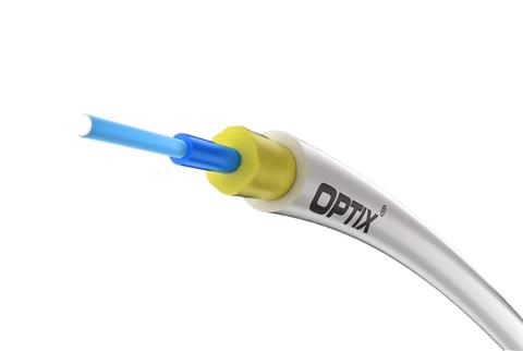 OPTIX Optický kábel, FTTx DROP, SM, 1-vlákno, 9/125, G.657B3, 3.0mm, LSZH, biely