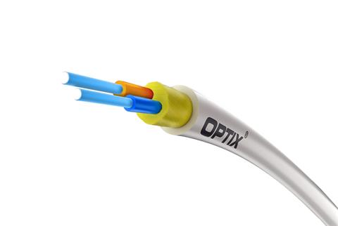 OPTIX Optický kábel, FTTx DROP, SM, 2-vlákno, 9/125, G657A2, 3.0mm, LSZH, biely